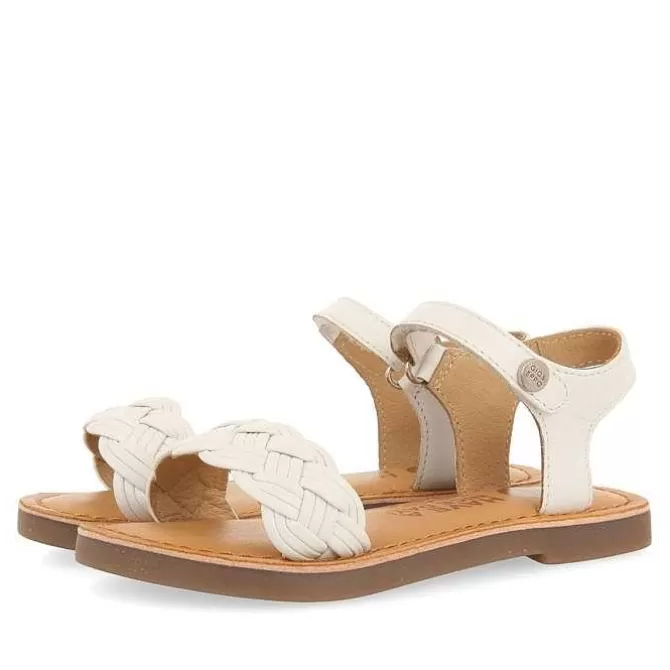 Niñas | Sandalias<Gioseppo Sandalias De Piel Blanca Con Trenzado Y Cierre Ajustable Para Nina Y Nino Manastir