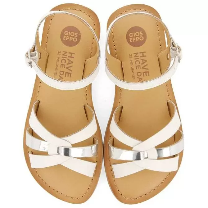Niñas | Sandalias<Gioseppo Sandalias De Piel Blanca Detalle Metalizado Para Nina Y Nino Imbler