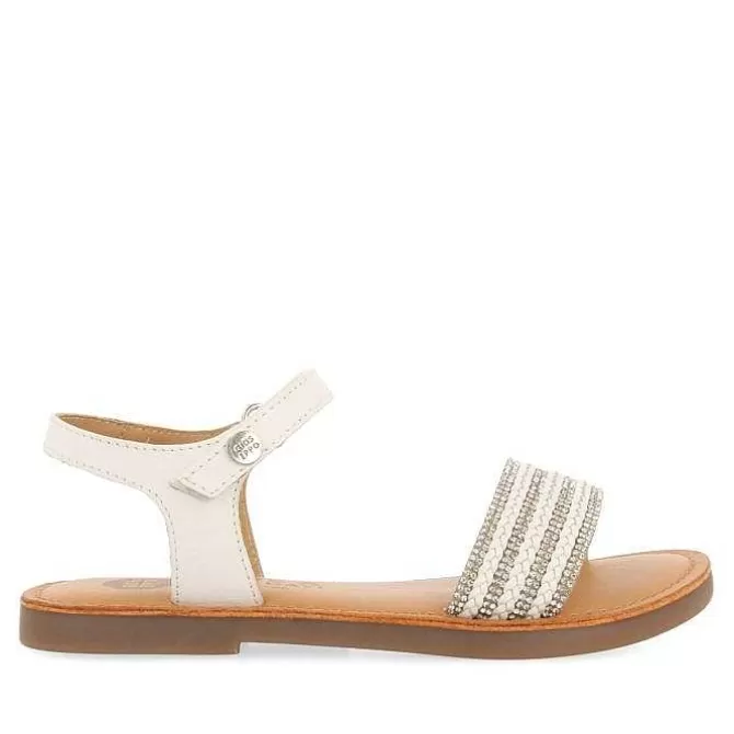 Niñas | Sandalias<Gioseppo Sandalias De Piel Color Nude Con Adornos Y Cierre Ajustable Para Nina Y Nino Stubica
