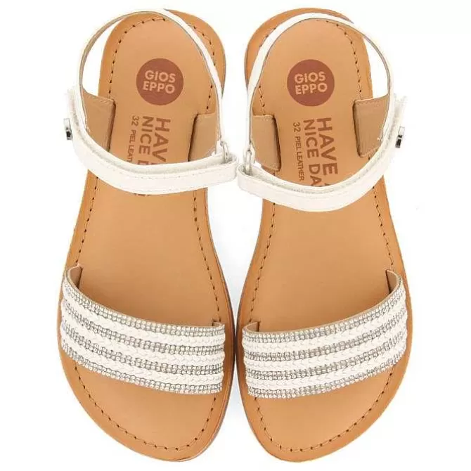 Niñas | Sandalias<Gioseppo Sandalias De Piel Color Nude Con Adornos Y Cierre Ajustable Para Nina Y Nino Stubica