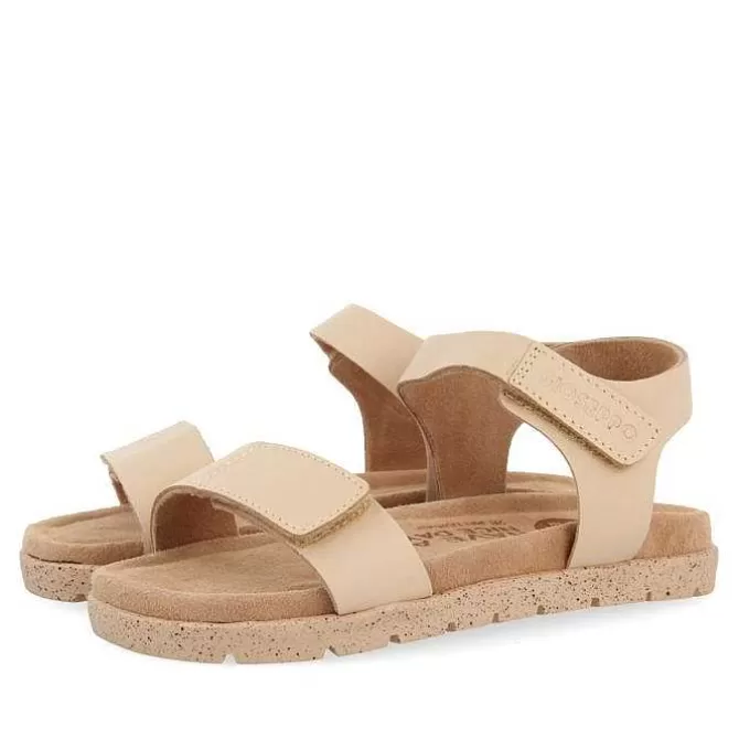 Niñas | Chancletas<Gioseppo Sandalias De Piel Color Nude Con Cierres Ajustables Y Suela Tipo Bio Para Nino Y Nina Bude