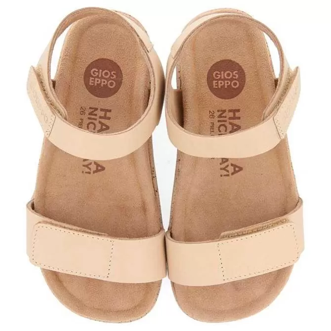 Niñas | Chancletas<Gioseppo Sandalias De Piel Color Nude Con Cierres Ajustables Y Suela Tipo Bio Para Nino Y Nina Bude