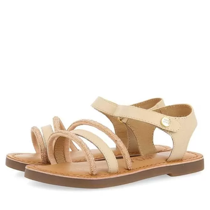 Niñas | Sandalias<Gioseppo Sandalias De Piel Con Adornos Blanco Rojo Para Nina Y Nino Santee