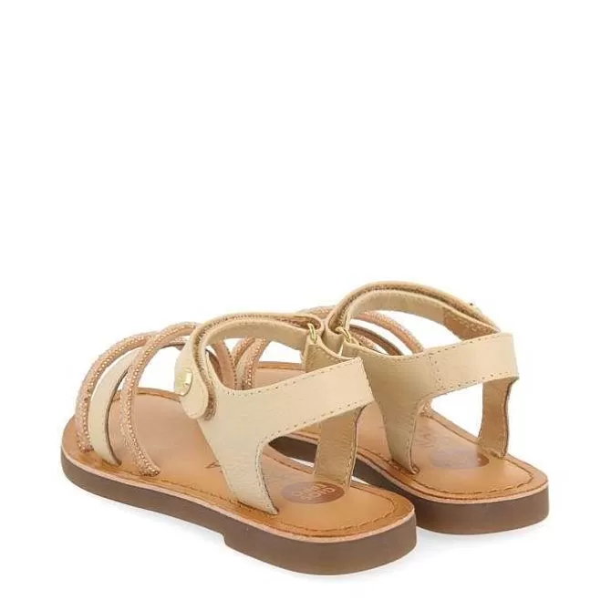Niñas | Sandalias<Gioseppo Sandalias De Piel Con Adornos Blanco Rojo Para Nina Y Nino Santee
