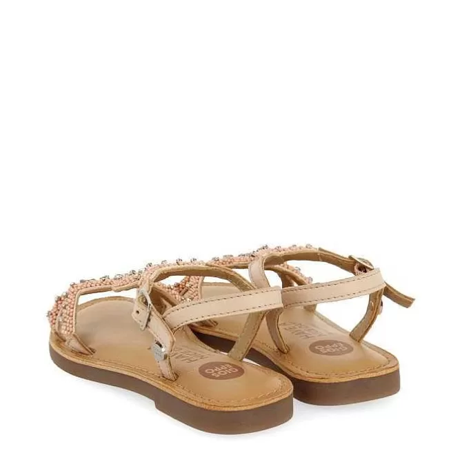 Niñas | Sandalias<Gioseppo Sandalias De Piel Con Adornos De Cuentas Rosa Nina Y Nino Lazarat