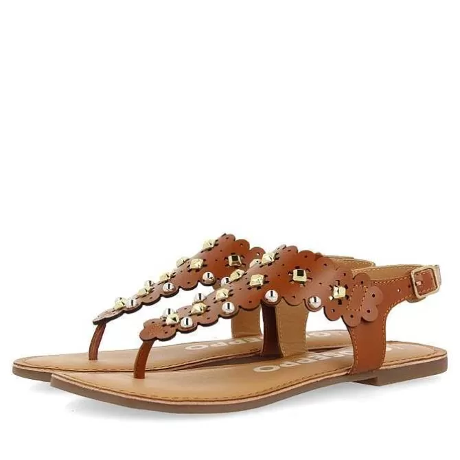 Sandalias Planas<Gioseppo Sandalias De Piel Con Adornos De Flores Y Tachuelas Para Mujer Preloj