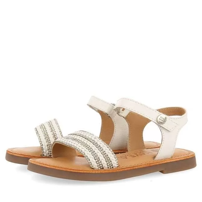 Niñas | Sandalias<Gioseppo Sandalias De Piel Con Adornos Y Cierre Ajustable Color Nude Para Nina Y Nino Mireval