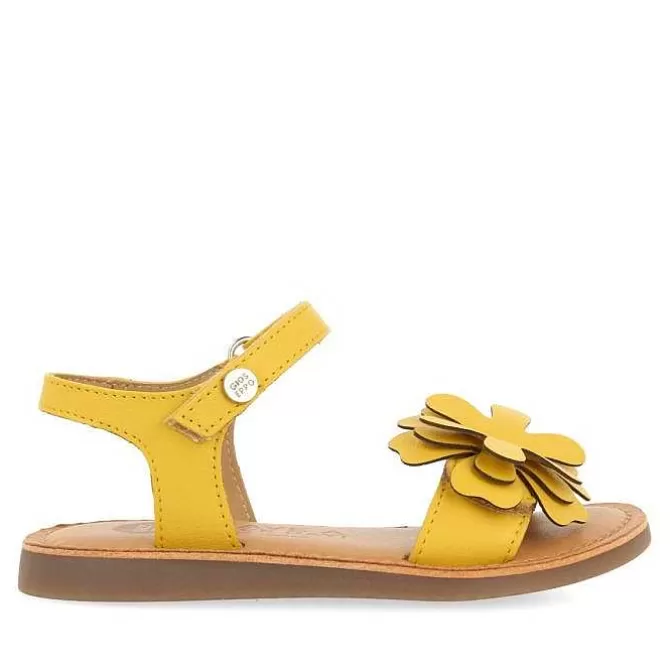 Niñas | Sandalias<Gioseppo Sandalias De Piel Con Decoracion De Flores Amarillas Para Nina Y Nino Takilma