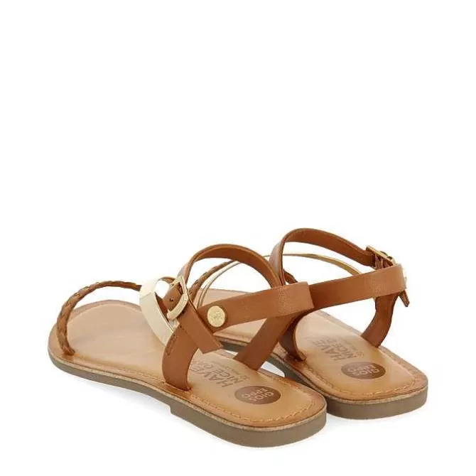 Niñas | Sandalias<Gioseppo Sandalias De Piel Con Detalles Trenzados Y Metalizados Para Nina Y Nino Helix