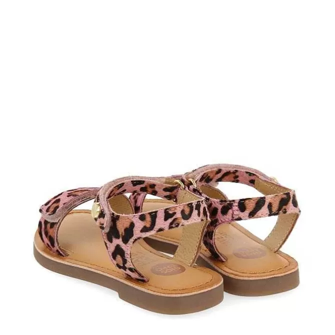 Niñas | Sandalias<Gioseppo Sandalias De Piel Con Estampado Animal Y Cierre Ajustable Para Nina Selite