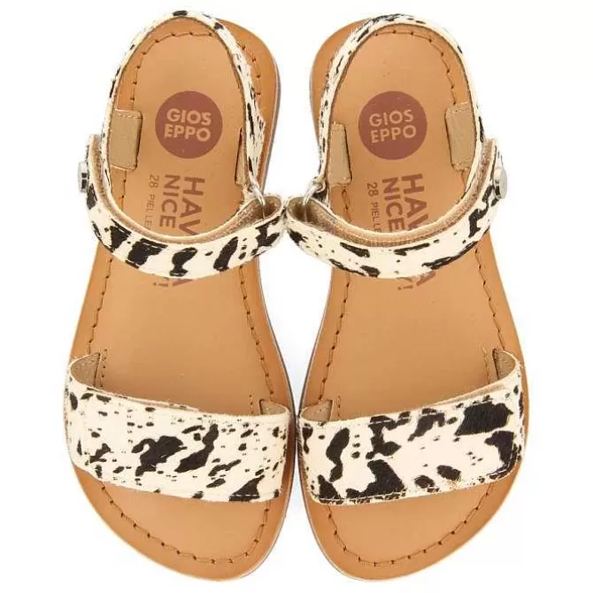 Niñas | Sandalias<Gioseppo Sandalias De Piel Con Estampado Animal Y Cierre Ajustable Para Nina Selite
