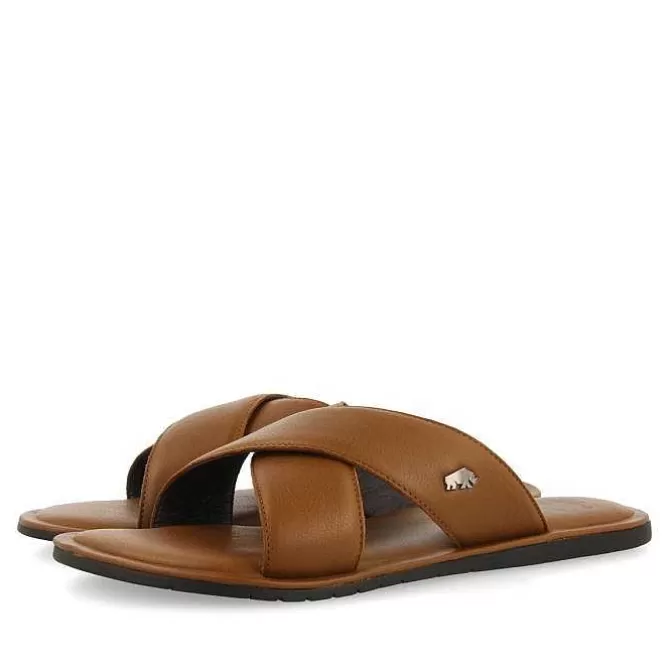 Chancletas<Gioseppo Sandalias De Piel Con Tira Cruzada Para Hombre Orosh