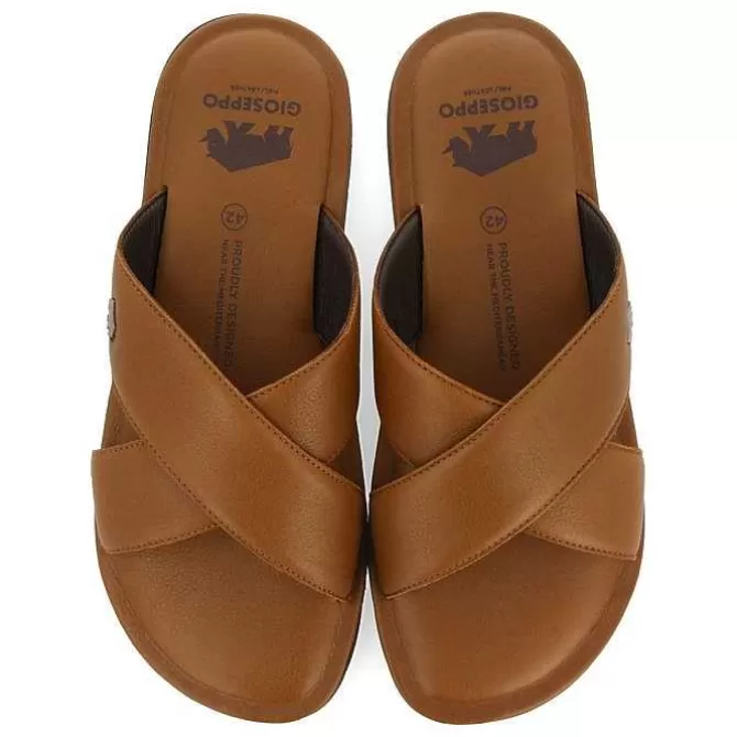Chancletas<Gioseppo Sandalias De Piel Con Tira Cruzada Para Hombre Orosh