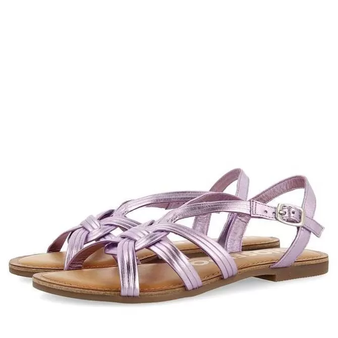 Sandalias Planas<Gioseppo Sandalias De Piel Con Tirantes Cruzados Lavanda Para Mujer Golaj