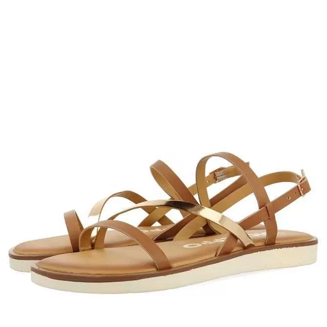Sandalias Planas<Gioseppo Sandalias De Piel Con Tiras De Piel Y Metalicas Para Mujer Carbis