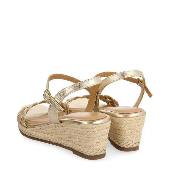 Sandalias Cuña<Gioseppo Sandalias De Piel Con Trenzado Bicolor Y Cuña De Yute Para Mujer Sunol