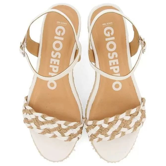 Sandalias Cuña<Gioseppo Sandalias De Piel Con Trenzado Bicolor Y Cuña De Yute Para Mujer Sunol