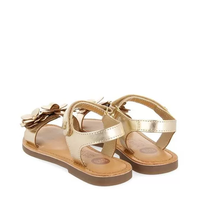 Niñas | Sandalias<Gioseppo Sandalias De Piel Dorada Con Adornos De Flores Para Nina Y Nino Imotski