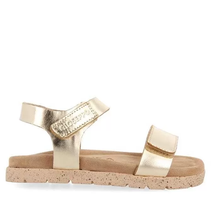 Niñas | Chancletas<Gioseppo Sandalias De Piel Dorada Con Cierres Ajustables Y Suela Tipo Bio Para Nino Y Nina Bude