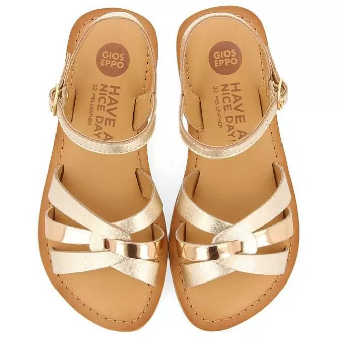 Niñas | Sandalias<Gioseppo Sandalias De Piel Dorada Con Detalle Metalizado Para Nina Y Nino Imbler