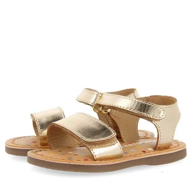 Bebe | Sandalias Bebe Nina<Gioseppo Sandalias De Piel Dorada Con Estampado Fantasia Para Bebe Himare