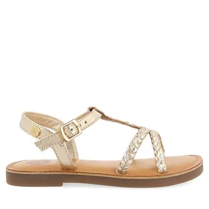 Niñas | Sandalias<Gioseppo Sandalias De Piel Dorada Con Trenzado Para Nina Y Nino Cinisi