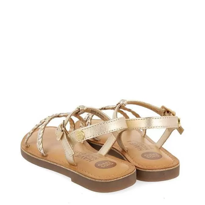 Niñas | Sandalias<Gioseppo Sandalias De Piel Dorada Con Trenzado Para Nina Y Nino Cinisi