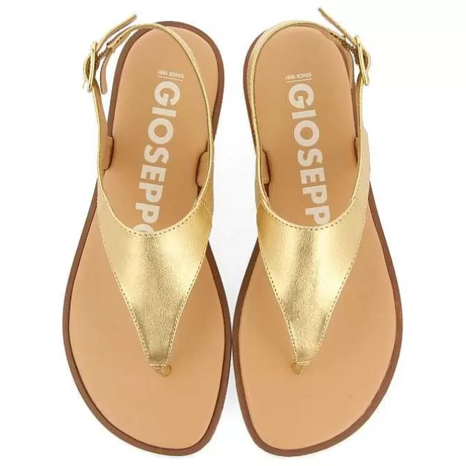 Sandalias Planas<Gioseppo Sandalias De Piel Dorada Para Mujer Fierze