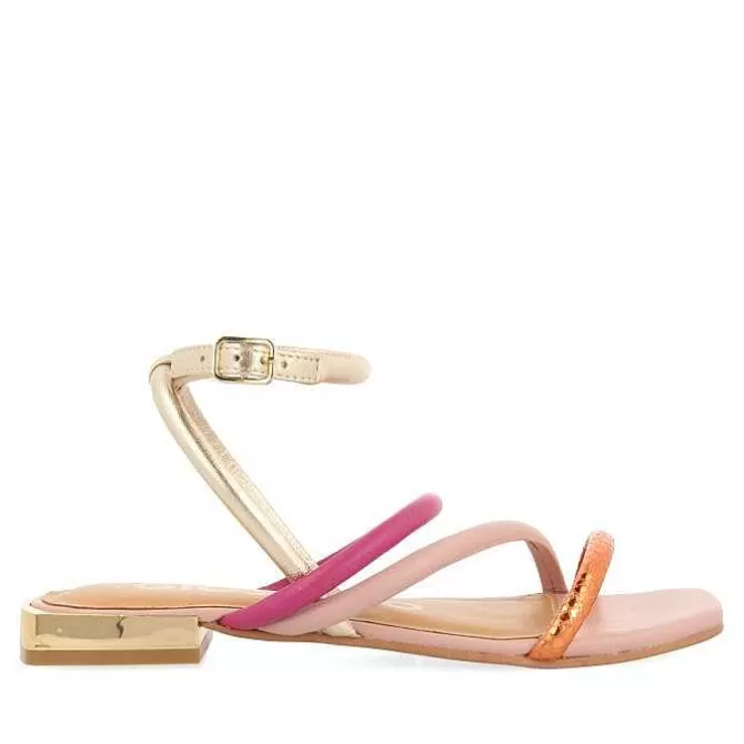 Sandalias Planas<Gioseppo Sandalias De Piel Multicolor Con Metalicos Para Mujer Latah