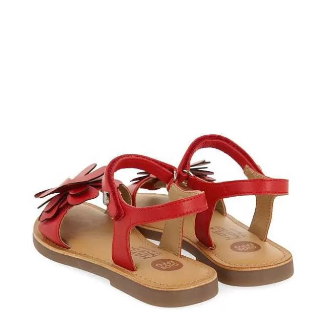 Niñas | Sandalias<Gioseppo Sandalias De Piel Roja Con Adornos De Flores Para Nina Y Nino Cres