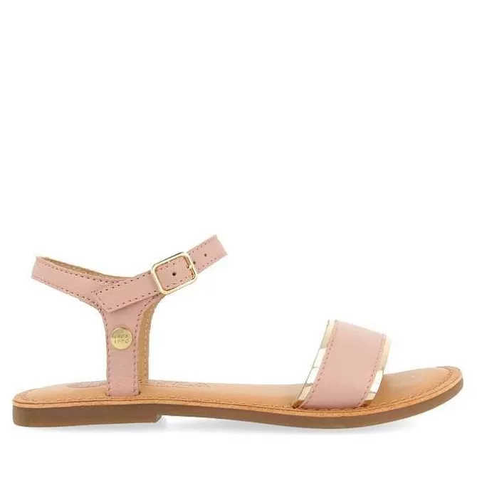 Niñas | Sandalias<Gioseppo Sandalias De Piel Rosa Con Detalles Metalizados Para Nina Ishem