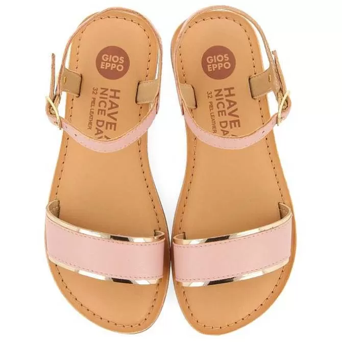 Niñas | Sandalias<Gioseppo Sandalias De Piel Rosa Con Detalles Metalizados Para Nina Ishem