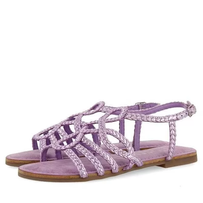 Sandalias Planas<Gioseppo Sandalias De Piel Trenzada Lavanda Para Mujer Yakima