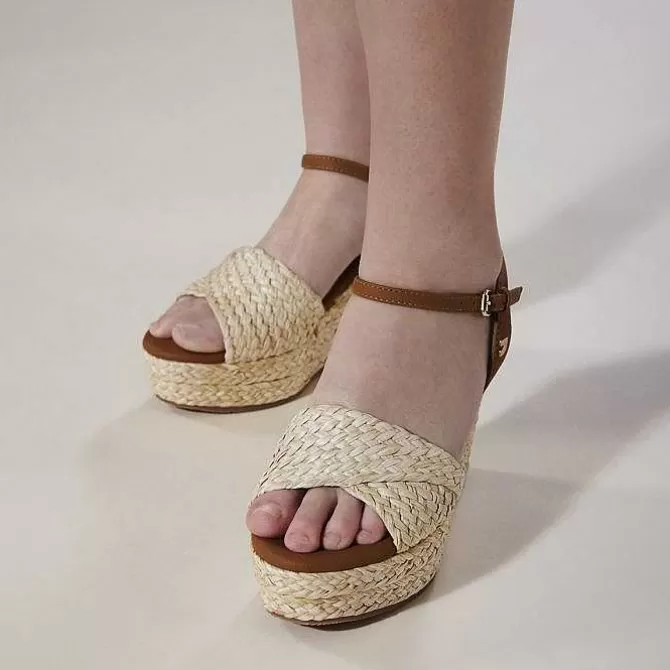 Sandalias Cuña<Gioseppo Sandalias De Rafia Con Cuña Y Plataforma Color Natural Para Mujer Allkaj