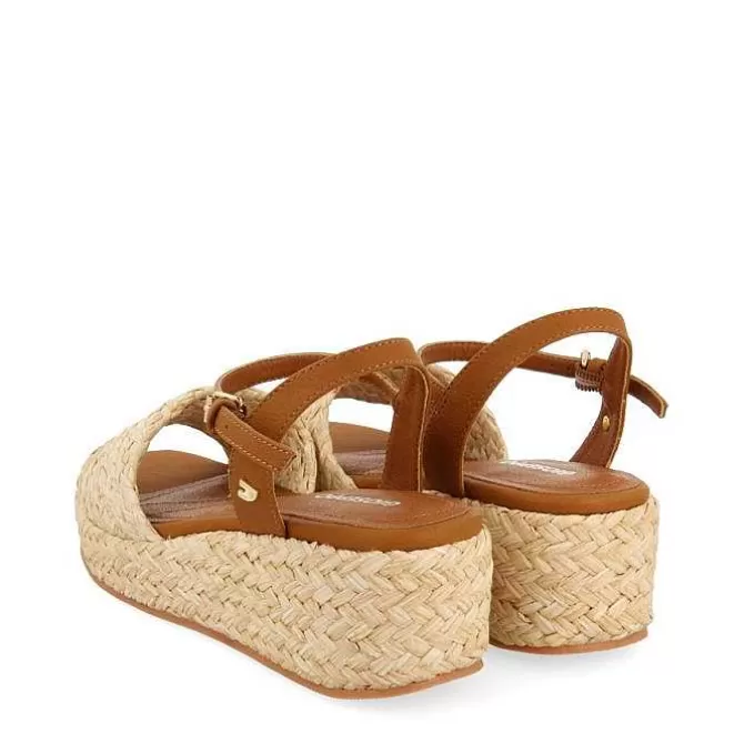 Sandalias Cuña<Gioseppo Sandalias De Rafia Con Plataforma Color Natural Para Mujer Coos
