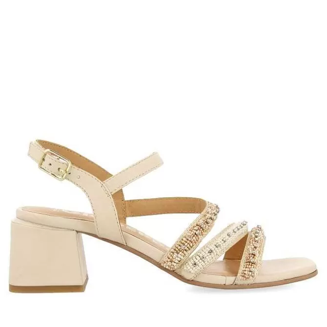 Sandalias Tacon<Gioseppo Sandalias De Tacon Blanco Rojo Con Detalle De Tiras Multicolor Para Mujer Balao