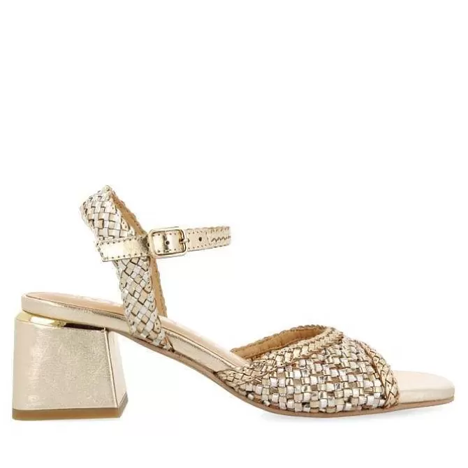Sandalias Tacon<Gioseppo Sandalias De Tacon Con Empeine Trenzado Bicolor Para Mujer Ladock