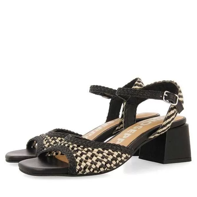 Sandalias Tacon<Gioseppo Sandalias De Tacon Con Empeine Trenzado Bicolor Para Mujer Ladock