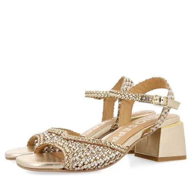 Sandalias Tacon<Gioseppo Sandalias De Tacon Con Empeine Trenzado Bicolor Para Mujer Ladock