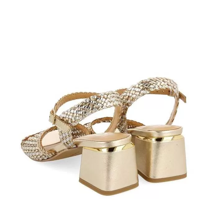 Sandalias Tacon<Gioseppo Sandalias De Tacon Con Empeine Trenzado Bicolor Para Mujer Ladock