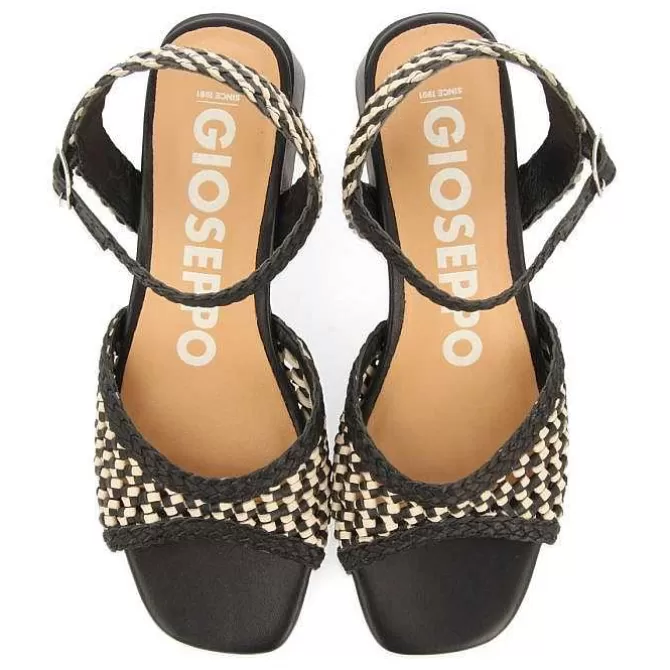 Sandalias Tacon<Gioseppo Sandalias De Tacon Con Empeine Trenzado Bicolor Para Mujer Ladock