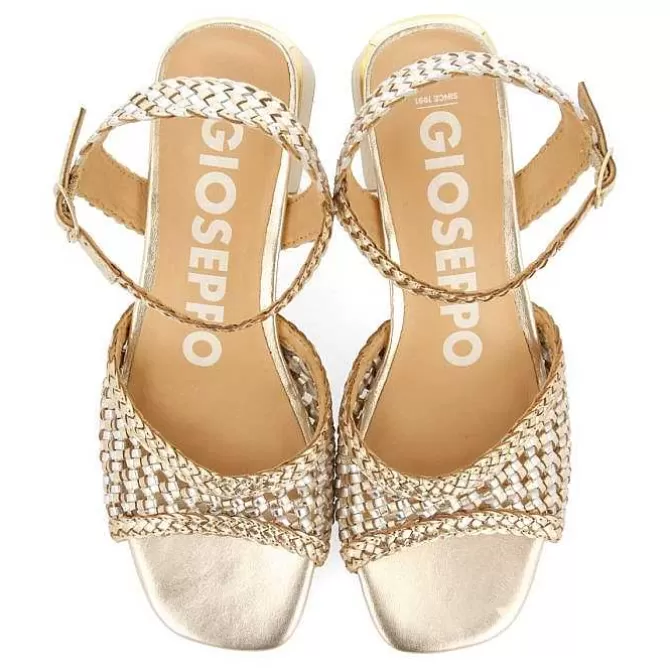 Sandalias Tacon<Gioseppo Sandalias De Tacon Con Empeine Trenzado Bicolor Para Mujer Ladock