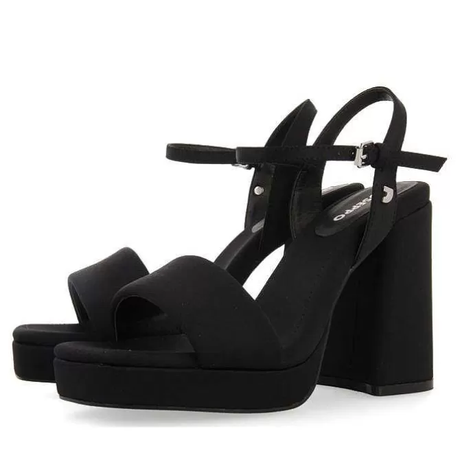 Sandalias Tacon<Gioseppo Sandalias De Tacon Negro Con Tira Acolchada Para Mujer Denton