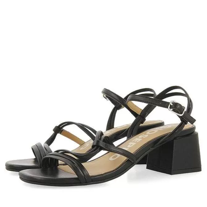 Sandalias Tacon<Gioseppo Sandalias De Tacon Negro Con Tiras Trenzadas Para Mujer Pustec