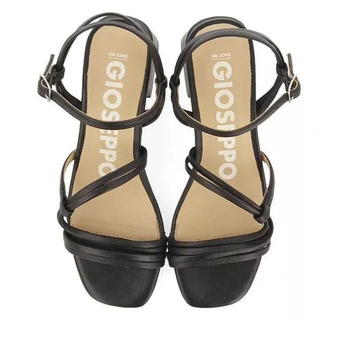 Sandalias Tacon<Gioseppo Sandalias De Tacon Negro Con Tiras Trenzadas Para Mujer Pustec