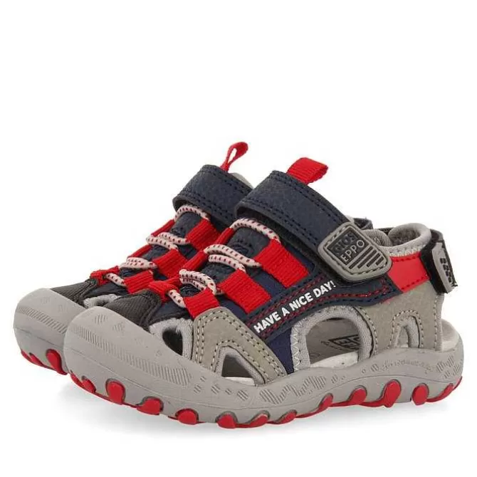 Bebe | Chanclas Para Bebe<Gioseppo Sandalias Deportivas Berilo Bebe Gris Con Detalles En Color