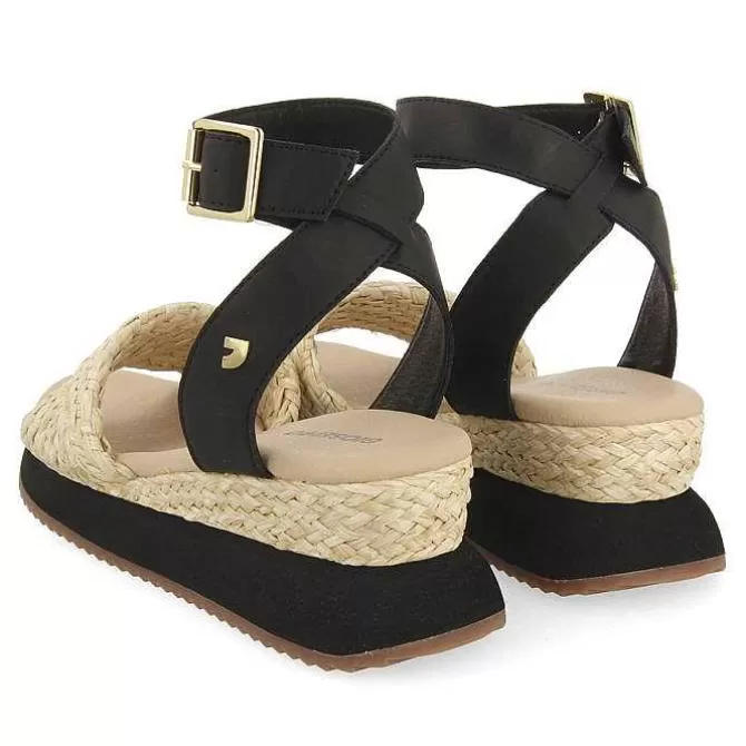Sandalias Deportivas<Gioseppo Sandalias Deportivas Con Cuña Beige Y Negro Para Mujer Mehama