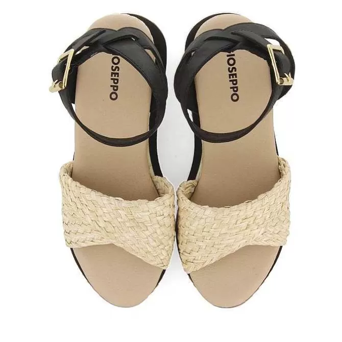 Sandalias Deportivas<Gioseppo Sandalias Deportivas Con Cuña Beige Y Negro Para Mujer Mehama