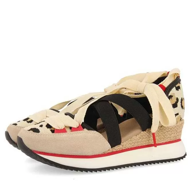 Sandalias Deportivas<Gioseppo Sandalias Deportivas Con Cuña Y Estampado Leopardo Para Mujer Rowlett