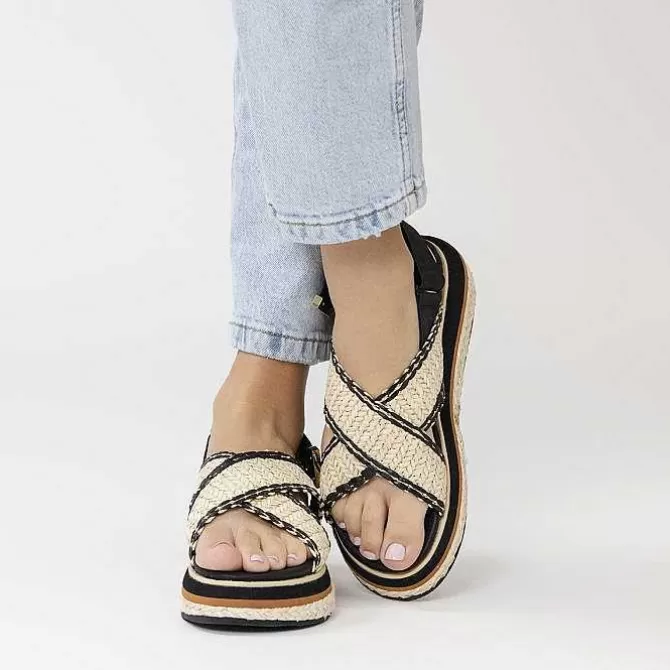 Sandalias Plataforma<Gioseppo Sandalias Deportivas Con Tiras De Rafia Y Plataforma Para Mujer Odrie